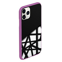 Чехол iPhone 11 Pro матовый BLACK GEOMETRY, цвет: 3D-фиолетовый — фото 2