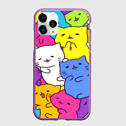 Чехол iPhone 11 Pro матовый МИЛЫЕ КОТЯТКИ