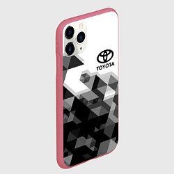 Чехол iPhone 11 Pro матовый TOYOTA, цвет: 3D-малиновый — фото 2