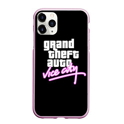 Чехол iPhone 11 Pro матовый GTA VICE CITY, цвет: 3D-розовый