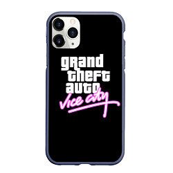 Чехол iPhone 11 Pro матовый GTA VICE CITY, цвет: 3D-серый