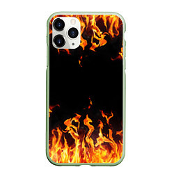 Чехол iPhone 11 Pro матовый FIRE ОГОНЬ