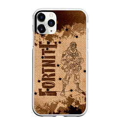 Чехол iPhone 11 Pro матовый Fortnite, цвет: 3D-белый