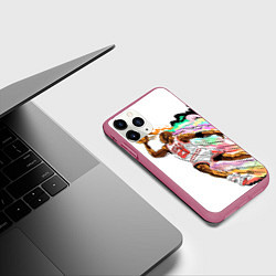 Чехол iPhone 11 Pro матовый МАЙКЛ ДЖОРДАН, цвет: 3D-малиновый — фото 2