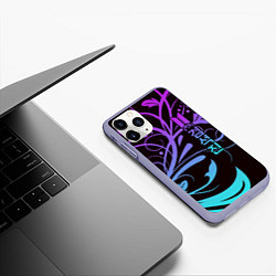 Чехол iPhone 11 Pro матовый BTS, цвет: 3D-светло-сиреневый — фото 2
