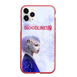 Чехол iPhone 11 Pro матовый Bloodlines 2, цвет: 3D-красный