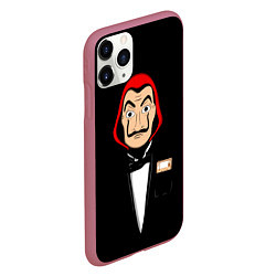 Чехол iPhone 11 Pro матовый Бумажный Дом, цвет: 3D-малиновый — фото 2
