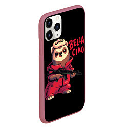 Чехол iPhone 11 Pro матовый Bella Ciao, цвет: 3D-малиновый — фото 2