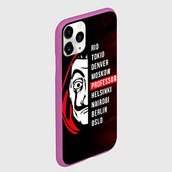 Чехол iPhone 11 Pro матовый La Casa de Papel Z, цвет: 3D-фиолетовый — фото 2