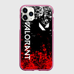 Чехол iPhone 11 Pro матовый VALORANT, цвет: 3D-малиновый