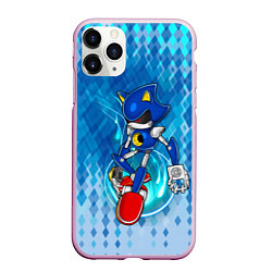 Чехол iPhone 11 Pro матовый Metal Sonic, цвет: 3D-розовый