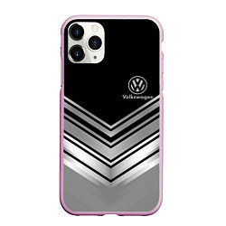 Чехол iPhone 11 Pro матовый VOLKSWAGEN, цвет: 3D-розовый