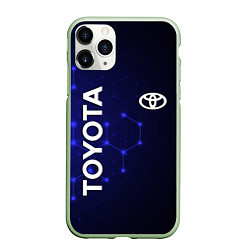 Чехол iPhone 11 Pro матовый TOYOTA, цвет: 3D-салатовый