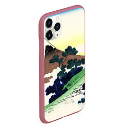 Чехол iPhone 11 Pro матовый ЯПОНИЯ, цвет: 3D-малиновый — фото 2