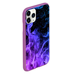 Чехол iPhone 11 Pro матовый ОГОНЬ НЕОН, цвет: 3D-фиолетовый — фото 2