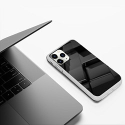 Чехол iPhone 11 Pro матовый ПЛИТЫ 3D, цвет: 3D-белый — фото 2