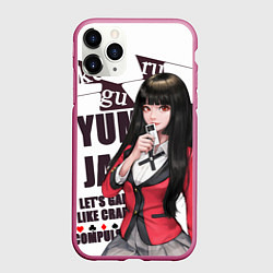 Чехол iPhone 11 Pro матовый Kakegurui, цвет: 3D-малиновый