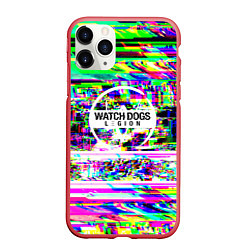 Чехол iPhone 11 Pro матовый WATCH DOGS:LEGION, цвет: 3D-красный