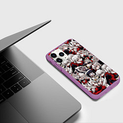 Чехол iPhone 11 Pro матовый Helltaker, цвет: 3D-фиолетовый — фото 2