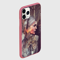 Чехол iPhone 11 Pro матовый Ведьмак, цвет: 3D-малиновый — фото 2