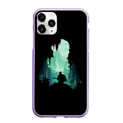 Чехол iPhone 11 Pro матовый THE LAST OF US, цвет: 3D-светло-сиреневый