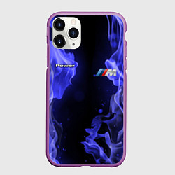 Чехол iPhone 11 Pro матовый BMW FIRE, цвет: 3D-фиолетовый