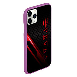 Чехол iPhone 11 Pro матовый The Witcher, цвет: 3D-фиолетовый — фото 2