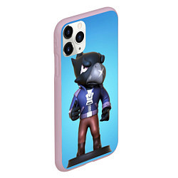 Чехол iPhone 11 Pro матовый Brawl Stars Crow, цвет: 3D-розовый — фото 2