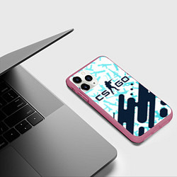 Чехол iPhone 11 Pro матовый CS GO КС ГО, цвет: 3D-малиновый — фото 2