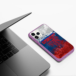 Чехол iPhone 11 Pro матовый Russia my roots, цвет: 3D-фиолетовый — фото 2