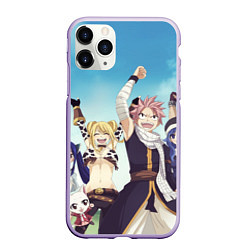 Чехол iPhone 11 Pro матовый FAIRY TAIL ХВОСТ ФЕИ, цвет: 3D-светло-сиреневый