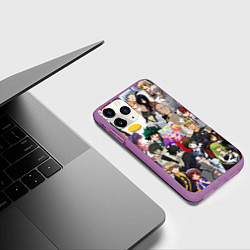 Чехол iPhone 11 Pro матовый АНИМЕ ALLPIC, цвет: 3D-фиолетовый — фото 2