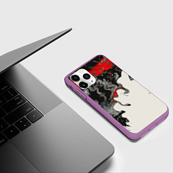 Чехол iPhone 11 Pro матовый Abstraction, цвет: 3D-фиолетовый — фото 2