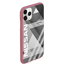 Чехол iPhone 11 Pro матовый NISSAN, цвет: 3D-малиновый — фото 2