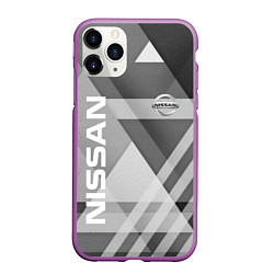 Чехол iPhone 11 Pro матовый NISSAN, цвет: 3D-фиолетовый