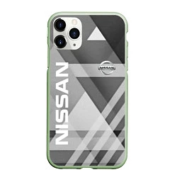 Чехол iPhone 11 Pro матовый NISSAN, цвет: 3D-салатовый