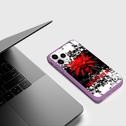 Чехол iPhone 11 Pro матовый The Witcher, цвет: 3D-фиолетовый — фото 2