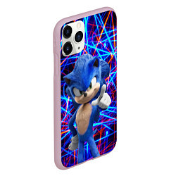 Чехол iPhone 11 Pro матовый Sonic, цвет: 3D-розовый — фото 2