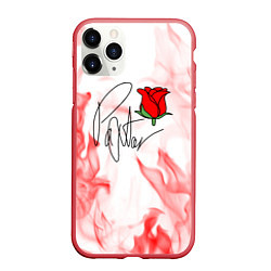 Чехол iPhone 11 Pro матовый PYTN X ROSE, цвет: 3D-красный