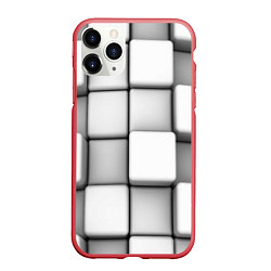 Чехол iPhone 11 Pro матовый ТЕКСТУРА, цвет: 3D-красный