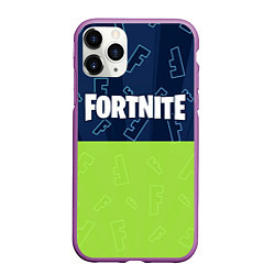 Чехол iPhone 11 Pro матовый FORTNITE ФОРТНАЙТ, цвет: 3D-фиолетовый