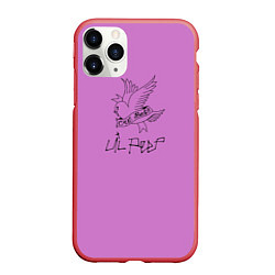 Чехол iPhone 11 Pro матовый Lil peep, цвет: 3D-красный