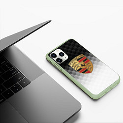 Чехол iPhone 11 Pro матовый PORSCHE, цвет: 3D-салатовый — фото 2