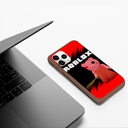 Чехол iPhone 11 Pro матовый Roblox Piggy, цвет: 3D-коричневый — фото 2