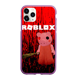 Чехол iPhone 11 Pro матовый Roblox Piggy, цвет: 3D-фиолетовый
