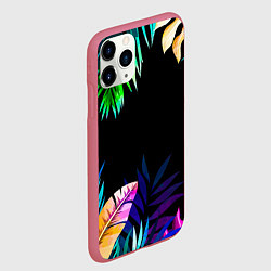 Чехол iPhone 11 Pro матовый Тропическая Ночь, цвет: 3D-малиновый — фото 2