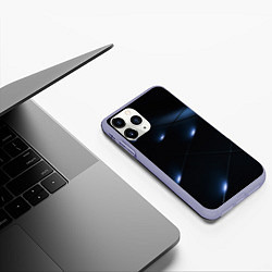 Чехол iPhone 11 Pro матовый LIGHTING DARK, цвет: 3D-светло-сиреневый — фото 2