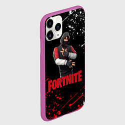 Чехол iPhone 11 Pro матовый FORTNITE x IKONIK, цвет: 3D-фиолетовый — фото 2