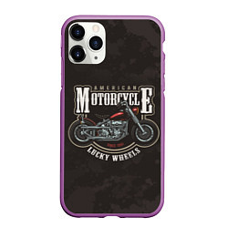 Чехол iPhone 11 Pro матовый American Motorcycle Z, цвет: 3D-фиолетовый