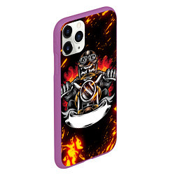 Чехол iPhone 11 Pro матовый Fire Biker Z, цвет: 3D-фиолетовый — фото 2